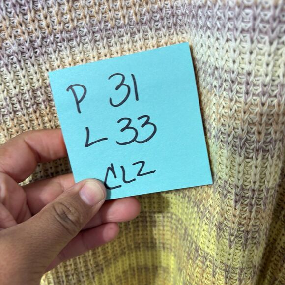 Anthropologie Pilcro Space Dye Cardigan Sweater Ombre Longline Size Large - Picture 9 of 9